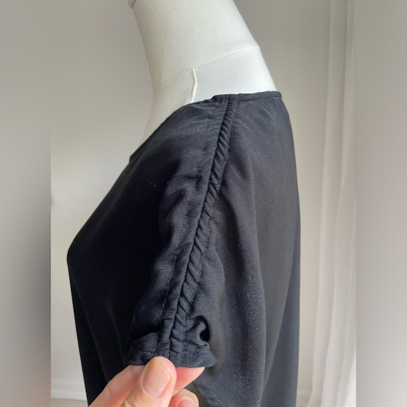 Rosamunde Black Short Sleeve Blouse - Medium - Picture 2 of 4